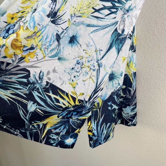 JM Collection Womens Plus 2X Floral Short Flutter Sleeve Blouse Tunic Top Shirt - Picture 8 of 10